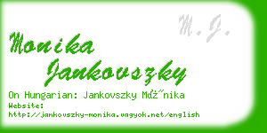 monika jankovszky business card